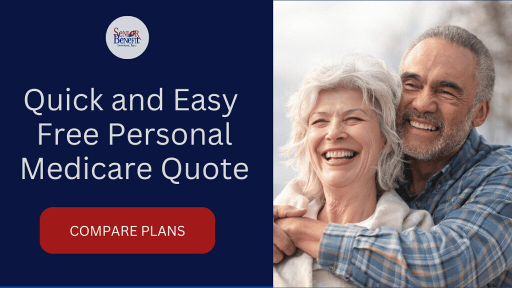 Free Personalized Medicare Quote - Smiling Senior Couple with Senior Benefit Client